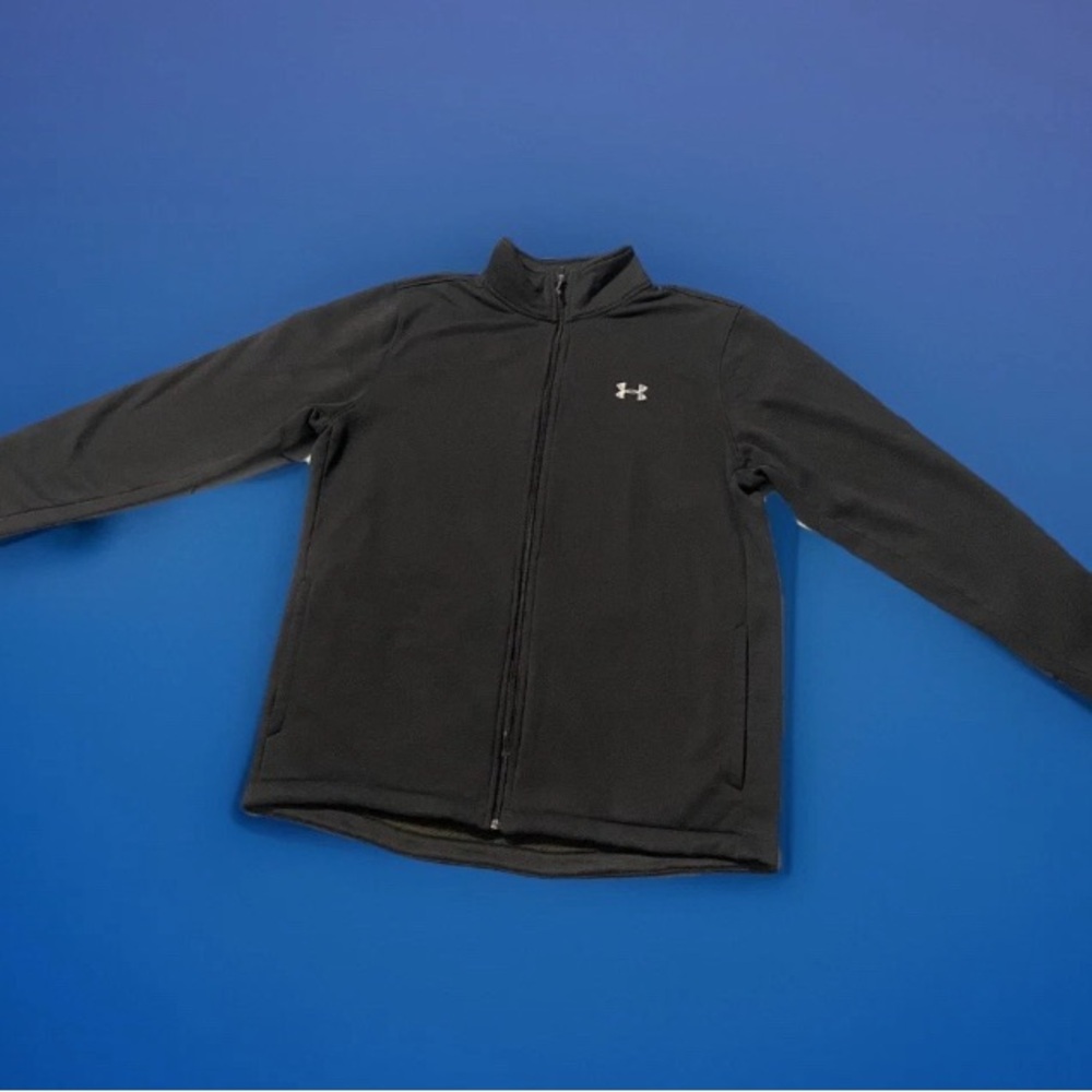 Men’s Large Under Armour Black Full Zip Coldgear Xstorm Sherpa Lined Jacket